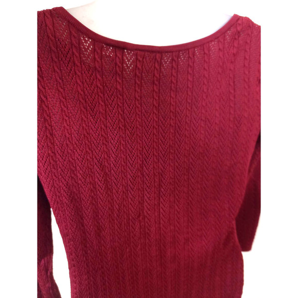 Emma James Crochet Beaded Collar 3/4 Sleeve Top - Picture 8 of 9